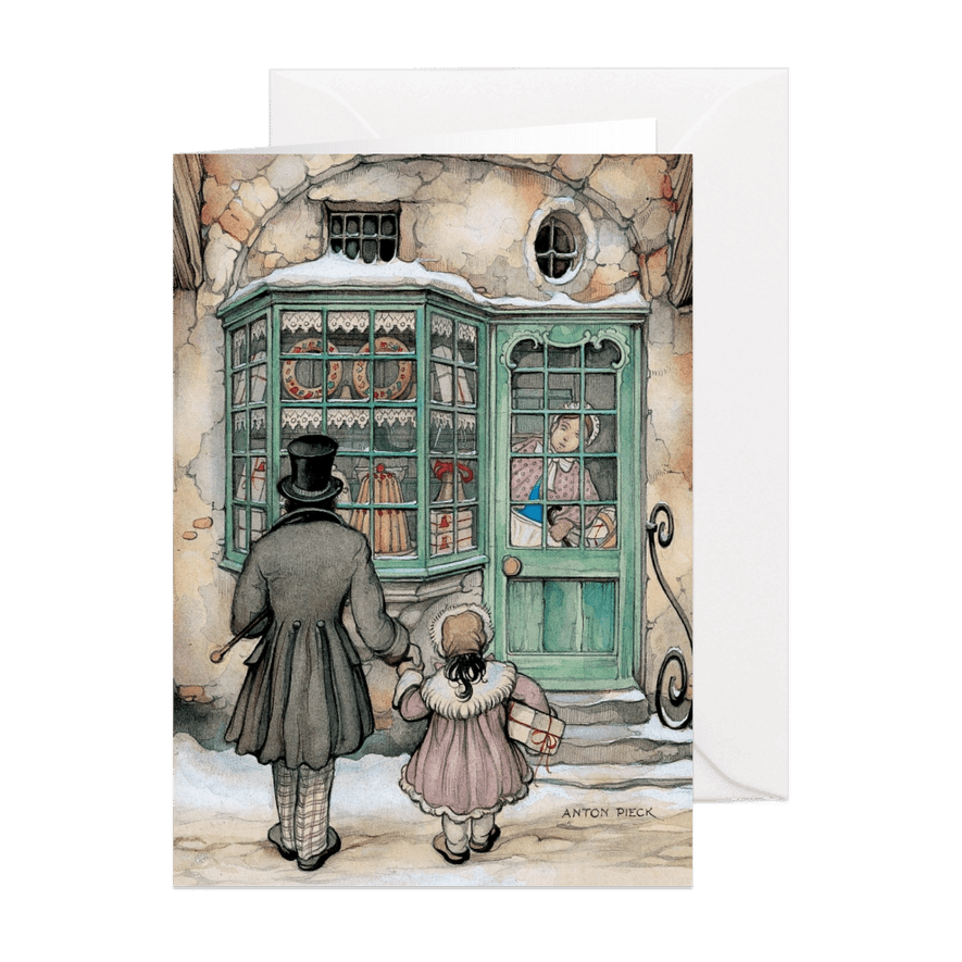 Zakelijke kerstkaart - Anton Pieck winkel - Kaartimpressie