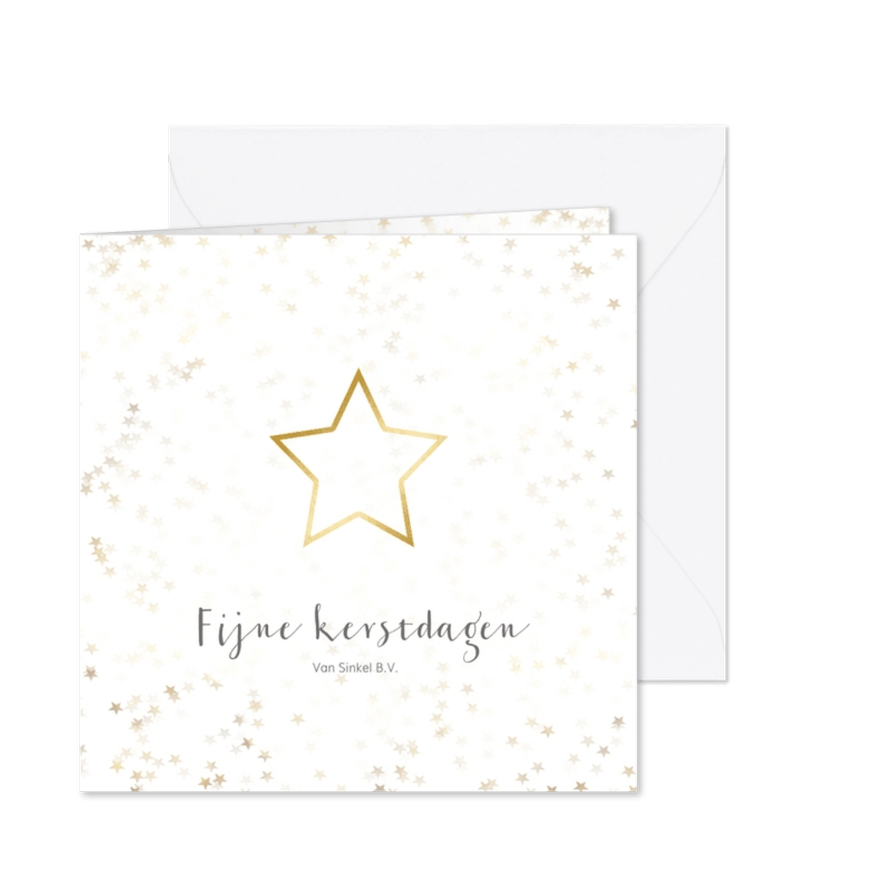 Zakelijke kerstkaart kerstster - Een gouden kerst - Kaartimpressie