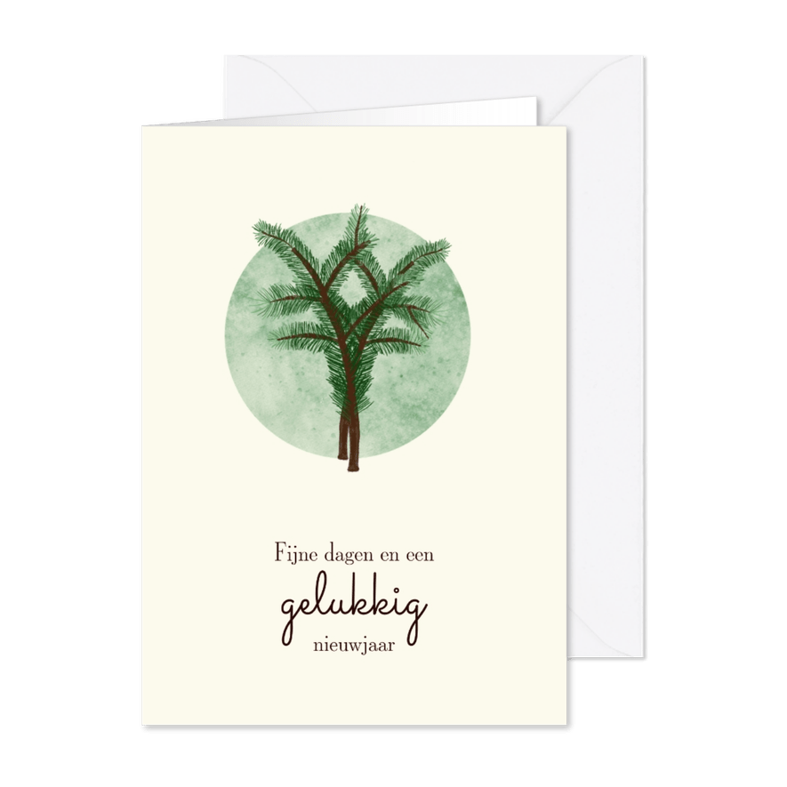 Zakelijke kerstkaart kersttak - Kaartimpressie