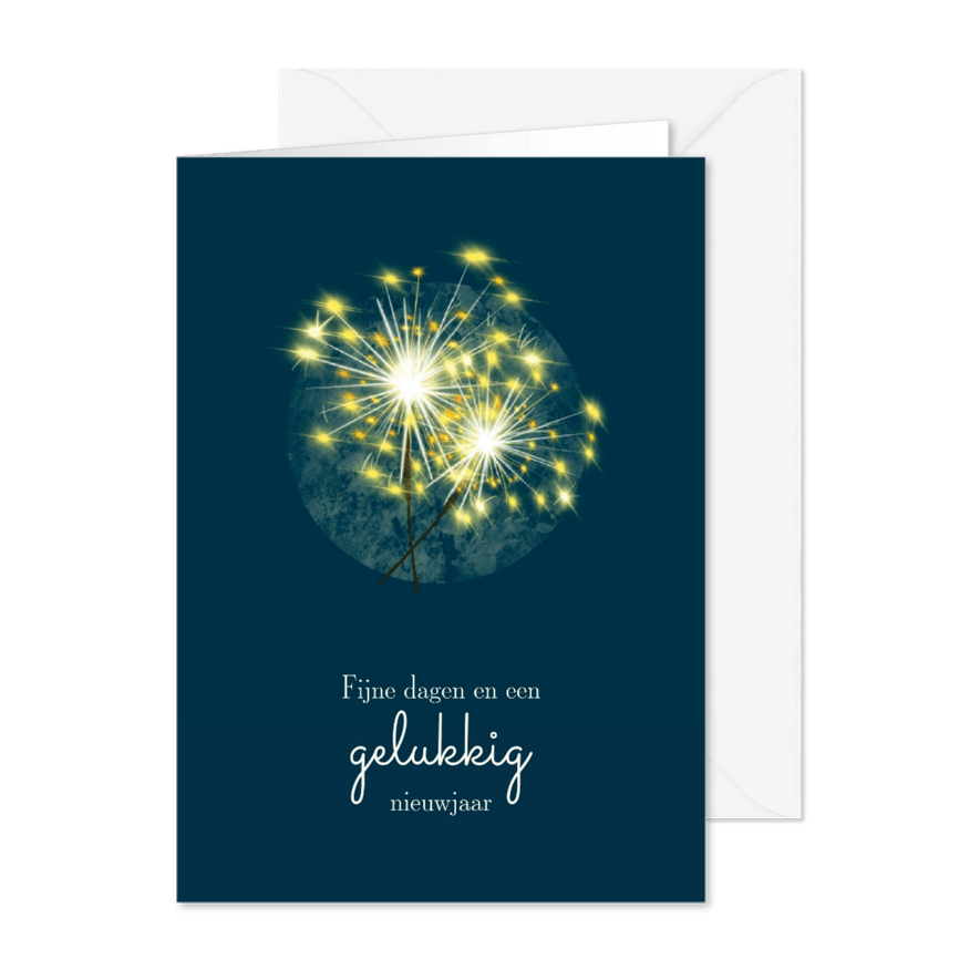 Zakelijke kerstkaart met sterretjes - Kaartimpressie