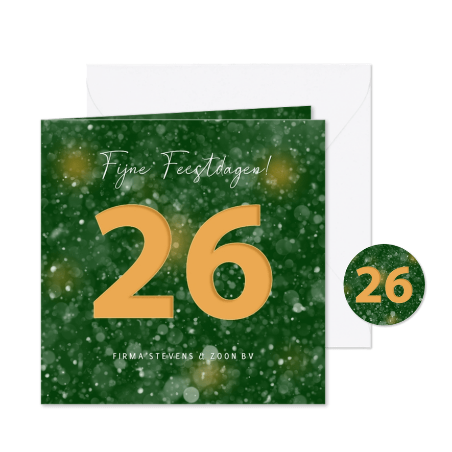 Zakelijke kerstkaart sfeervol 2026 - Kaartimpressie