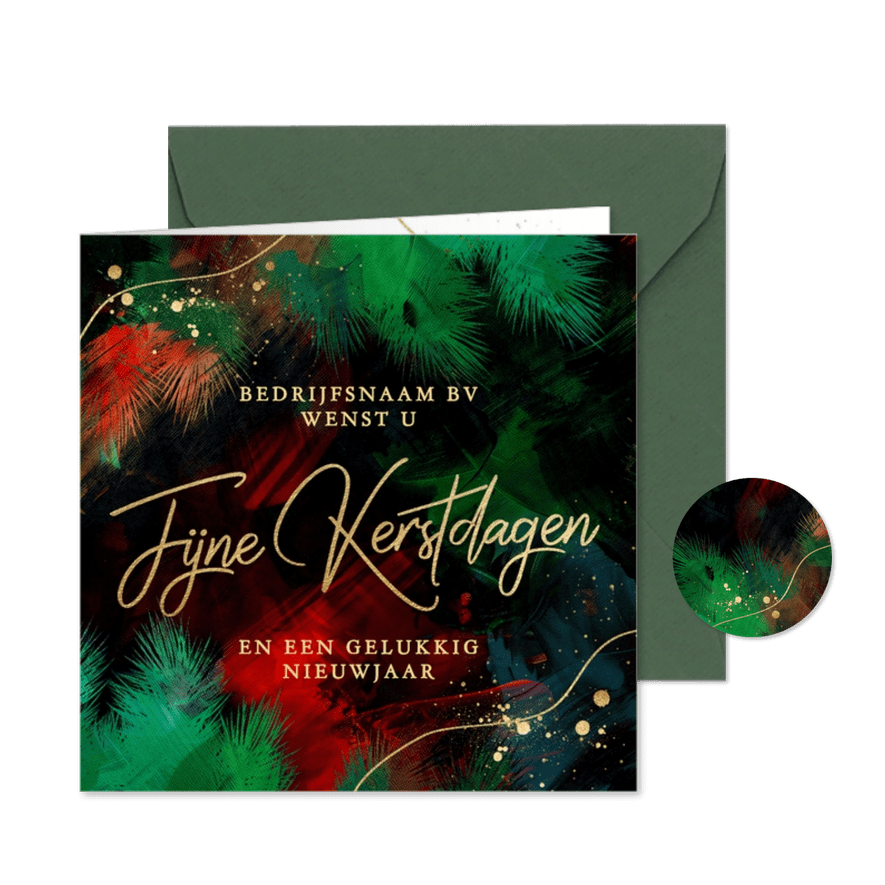 Zakelijke kerstkaart stijlvol design - Kaartimpressie