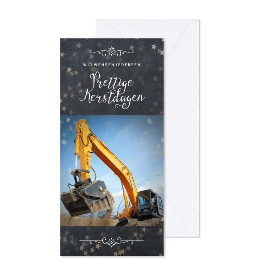 Zakelijke kerstkaart voor een bouw- of metaalbedrijf - Kaartimpressie