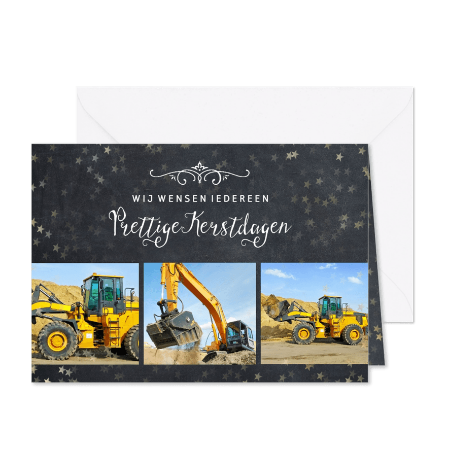 Zakelijke kerstkaart voor evt. bouwbedrijf - Kaartimpressie
