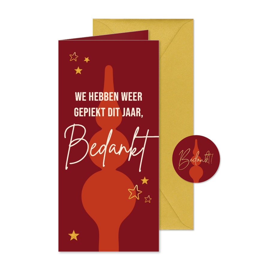 Zakelijke kerstkaart we hebben weer gepiekt dit jaar - Kaartimpressie