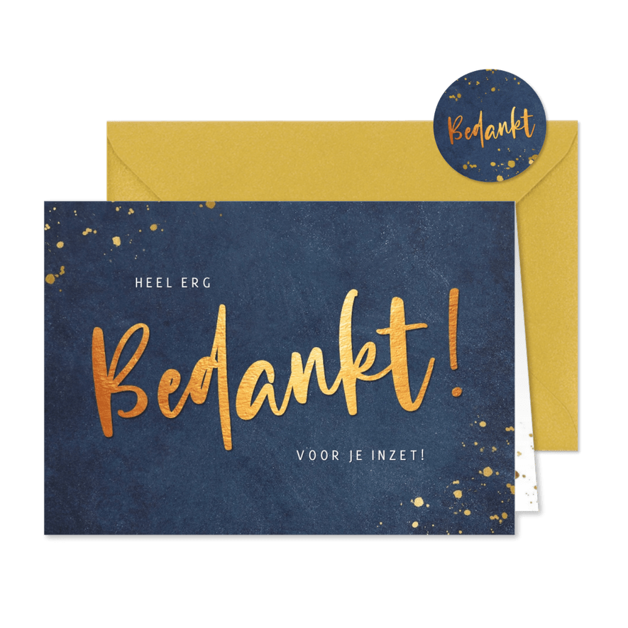 Zakelijke nieuwjaarskaart - bedankt voor je inzet in 2025 - Kaartimpressie