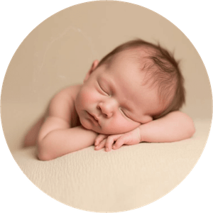Personaliseerbare sticker met eigen foto van je baby of kind, om zelf te maken. 