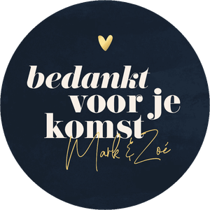 Bedank voor de komst op de bruiloft, communie, verjaardag, jubileumfeest of doop, geheel aanpasbaar