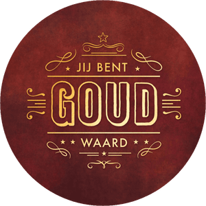 Ronde sticker om te bedanken voor inzet, voor het kerstpakket of als compliment.