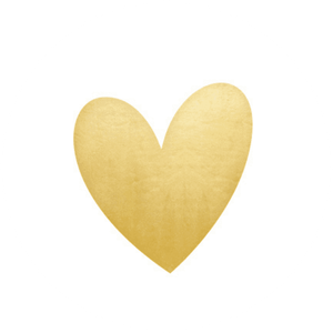 Witte sluitzegel met een goudlook hartje