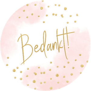 Bedankt waterverf roze