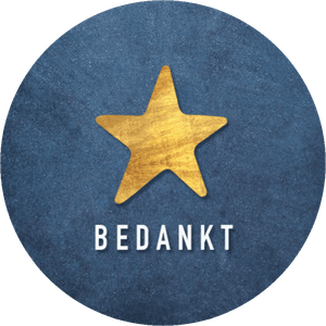 Bedankt met gouden ster