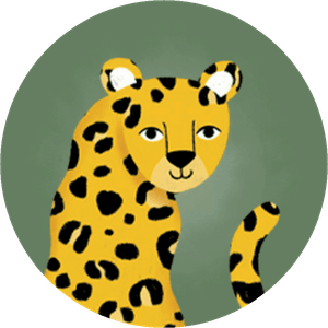 Panter met groene achtergrond