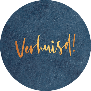 Verhuisd blauw met goud