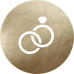 Goudlook sluitzegel met twee ringen