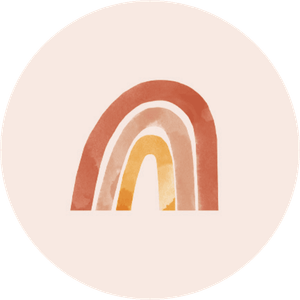 Sluitzegel met een roze regenboog