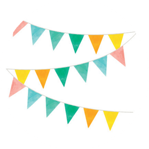 Witte sluitzegel met gekleurde slinger