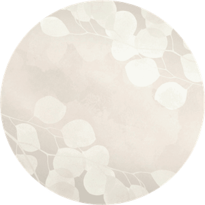 Beige sluitzegel met eucalyptus takjes en kruisje