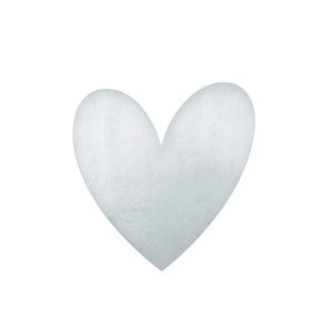 Witte sluitzegel met zilveren hartje