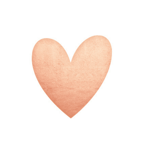 Witte sluitzegel met koperen hartje