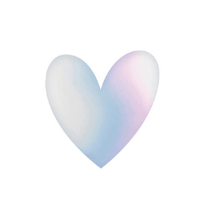 Witte sluitzegel met een holografisch hartje