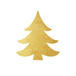 Witte sluitzegel met een goudlook kerstboom