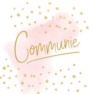 Communie roze waterverf
