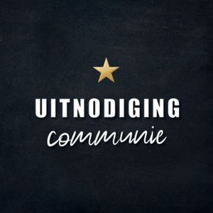 Communie uitnodiging Zwart