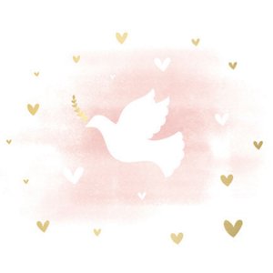 Duifje roze waterverf