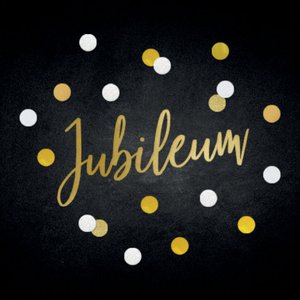 Jubileum confetti zwart
