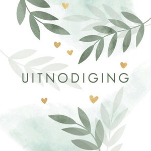 Uitnodiging botanisch met waterverf