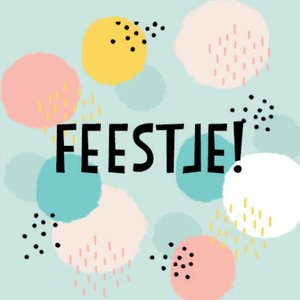 Feestje met gekleurde stippen en spikkels