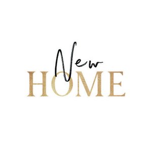 New Home goud met zwart
