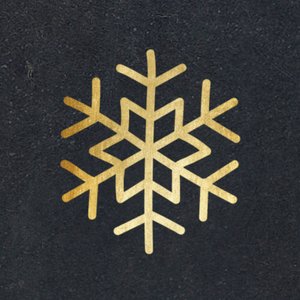 Zwarte sluitzegel met goudlook ijsster erop