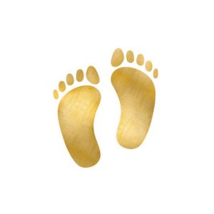Witte sluitzegel met goudlook voetjes