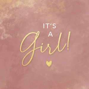 Roze sluitzegel met de tekst it's a girl!