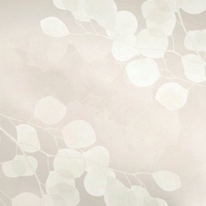 Beige sluitzegel met eucalyptus takjes en kruisje