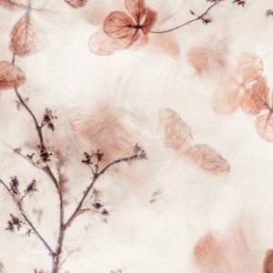 Stijlvolle roestbruine sluitzegel met hortensia takjes in waterverf look
