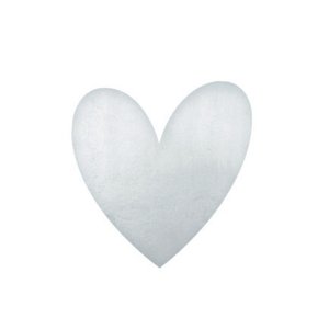 Witte sluitzegel met zilveren hartje