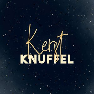 Donkerblauwe sluitzegel met de tekst kerstknuffel