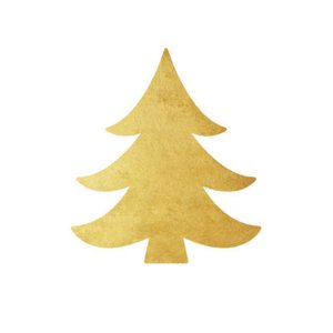 Witte sluitzegel met een goudlook kerstboom