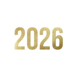 Witte sluitzegel met goudlook 2026 erop.