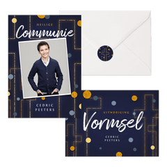 Stijlvol goud blauw christelijk confetti