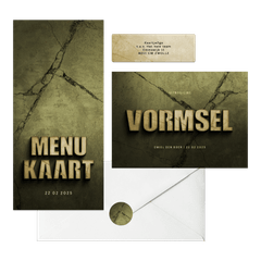 Vormsel set stoer filmposter donkergroen