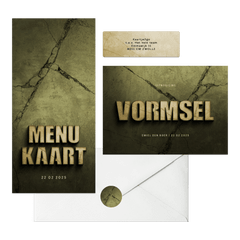 Vormsel set stoer filmposter donkergroen