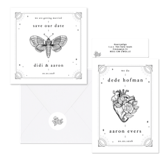 Originele trouwset in tattoo stijl 