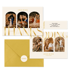Set met gouden klassieke typografie