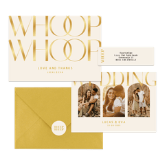 Set met gouden klassieke typografie