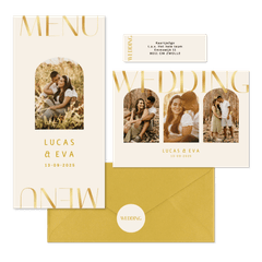 Set met gouden klassieke typografie