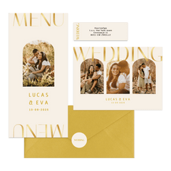 Set met gouden klassieke typografie